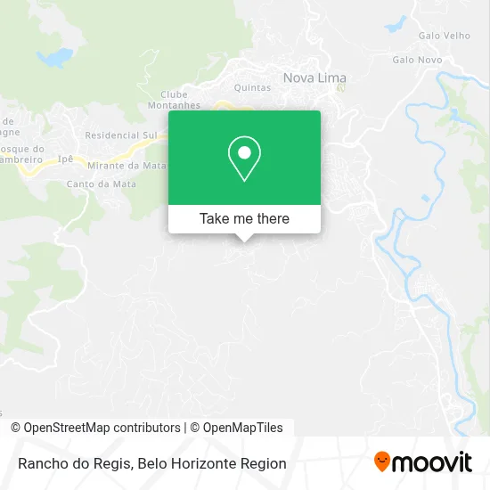 Rancho do Regis map