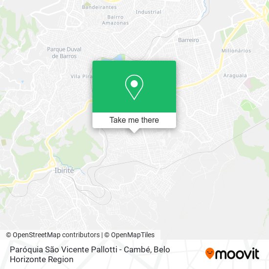 Mapa Paróquia São Vicente Pallotti - Cambé