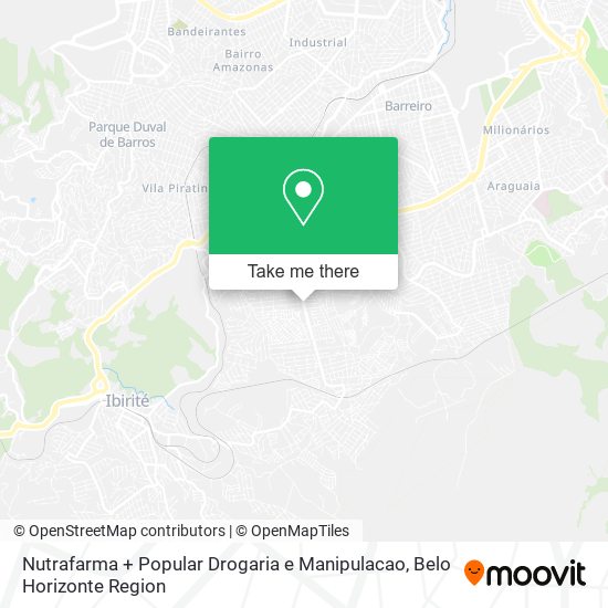 Mapa Nutrafarma + Popular Drogaria e Manipulacao