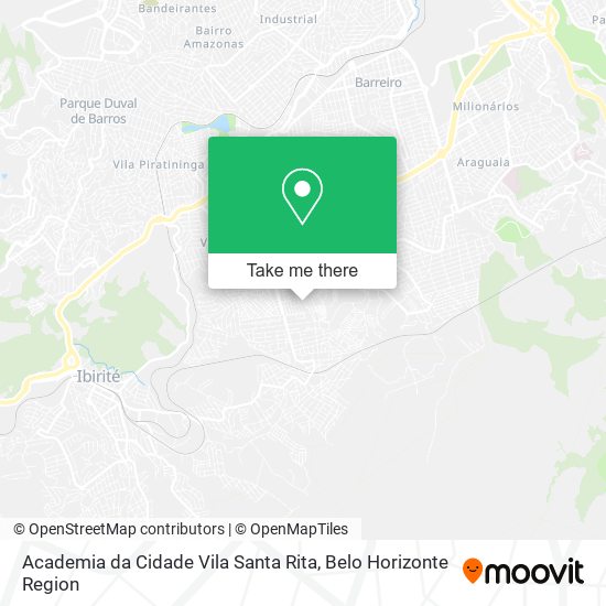 Academia da Cidade Vila Santa Rita map