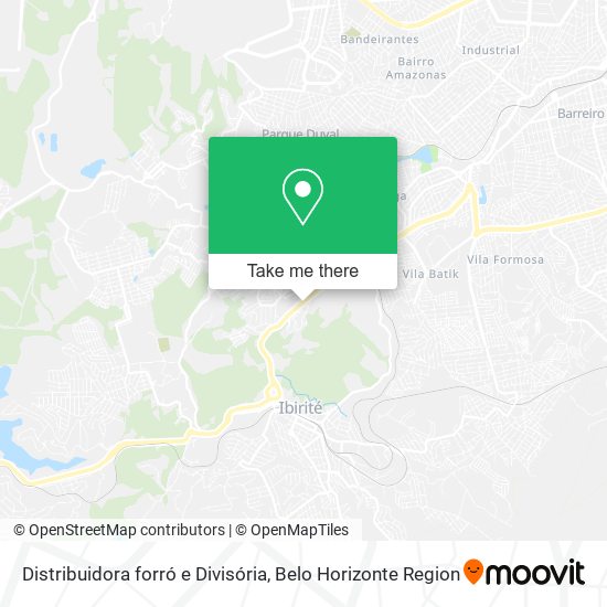 Distribuidora forró e Divisória map