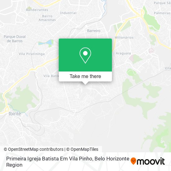 Primeira Igreja Batista Em Vila Pinho map