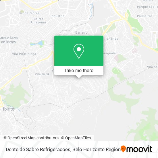 Dente de Sabre Refrigeracoes map