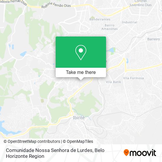 Comunidade Nossa Senhora de Lurdes map