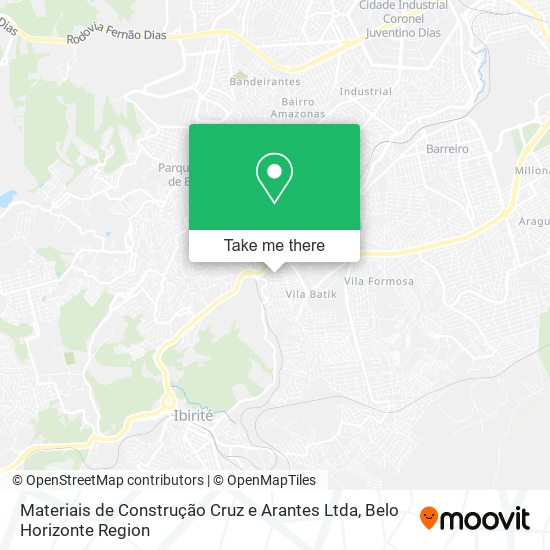 Materiais de Construção Cruz e Arantes Ltda map