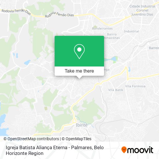 Igreja Batista Aliança Eterna - Palmares map