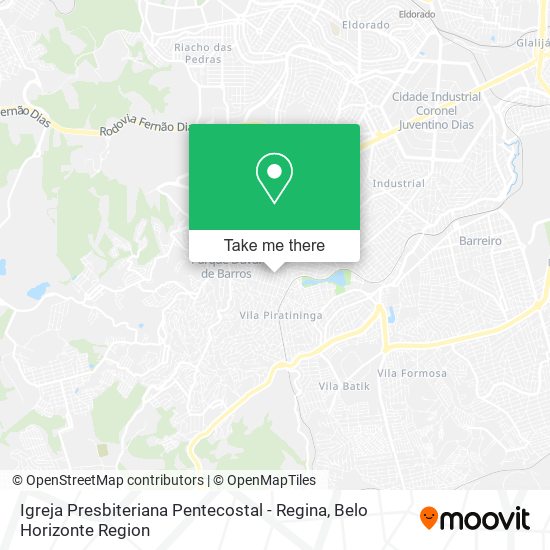 Igreja Presbiteriana Pentecostal - Regina map