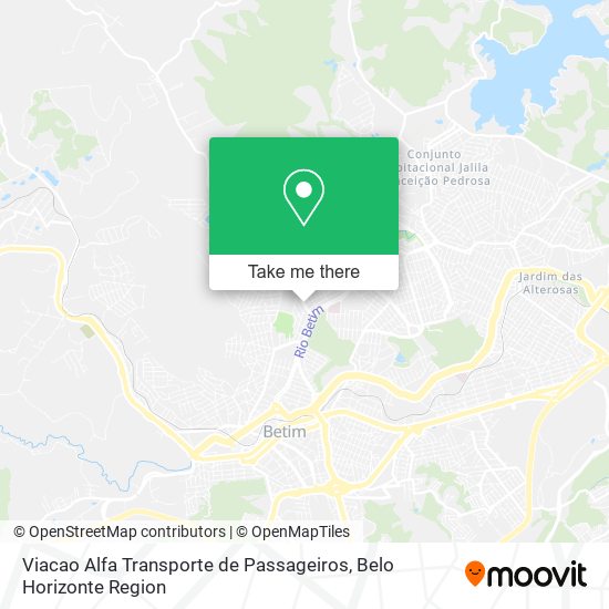 Mapa Viacao Alfa Transporte de Passageiros