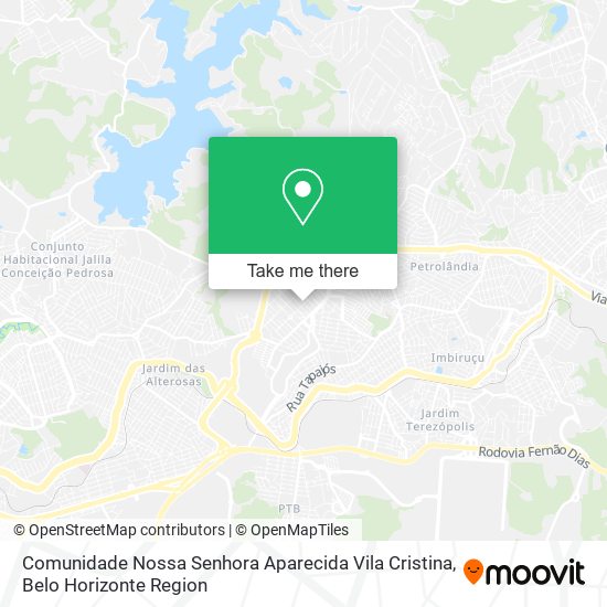 Comunidade Nossa Senhora Aparecida Vila Cristina map