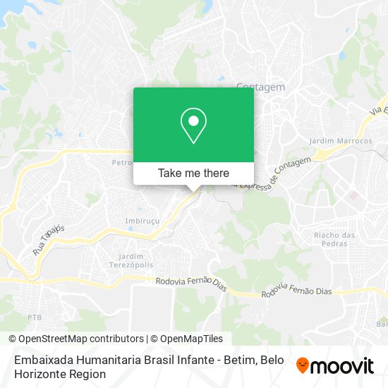 Embaixada Humanitaria Brasil Infante - Betim map