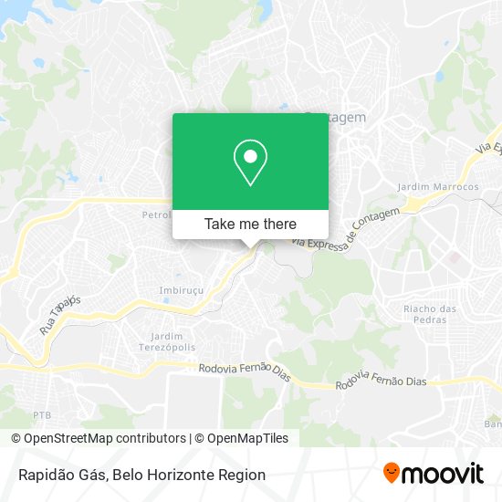 Rapidão Gás map