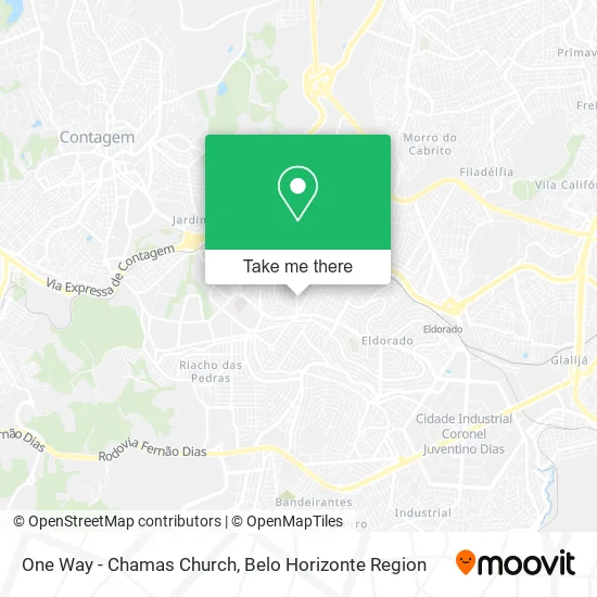 One Way - Chamas Church map