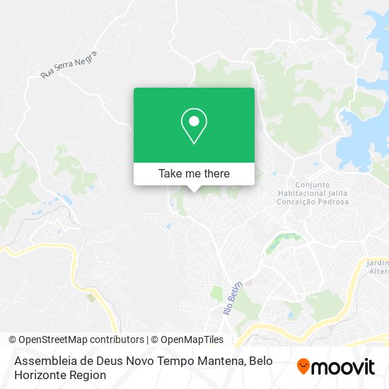 Assembleia de Deus Novo Tempo Mantena map