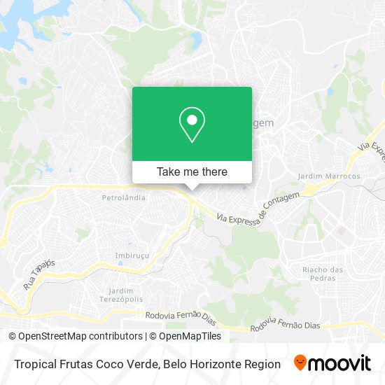 Tropical Frutas Coco Verde map