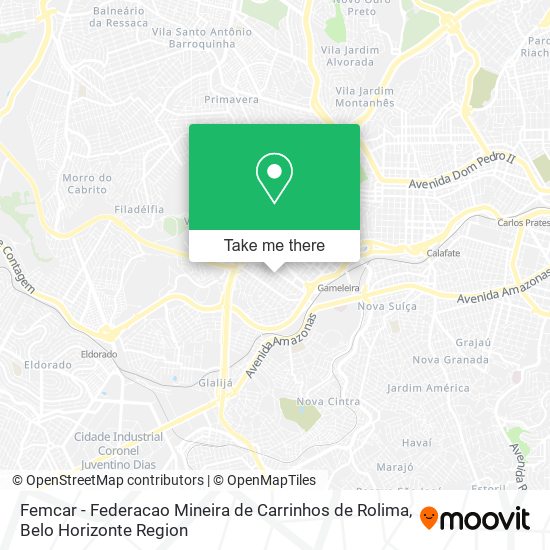 Femcar - Federacao Mineira de Carrinhos de Rolima map