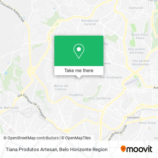 Tiana Produtos Artesan map