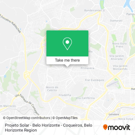 Projeto Solar - Belo Horizonte - Coqueiros map