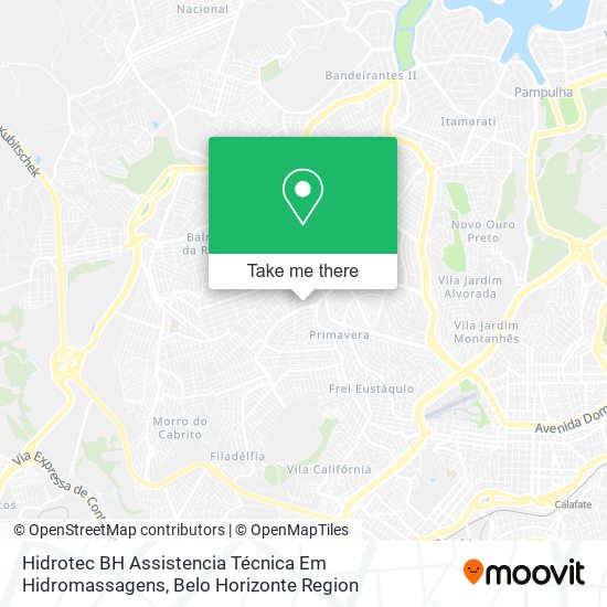 Hidrotec BH Assistencia Técnica Em Hidromassagens map