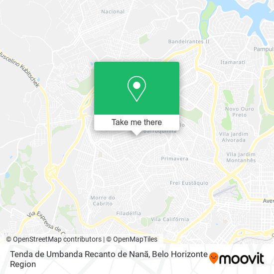 Tenda de Umbanda Recanto de Nanã map