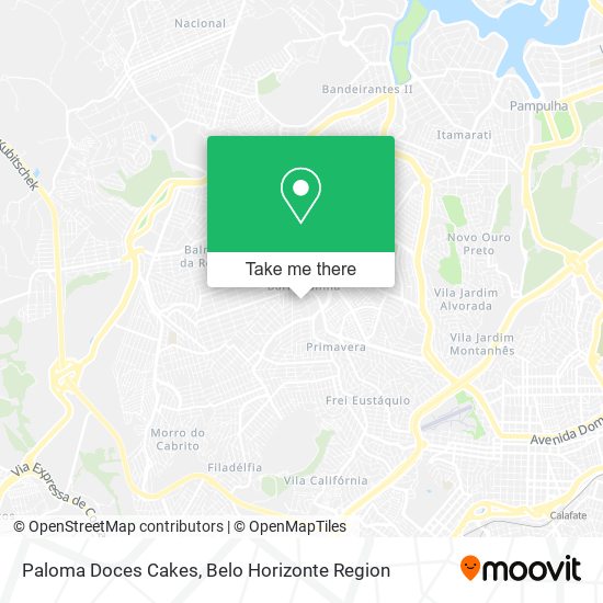 Paloma Doces Cakes map