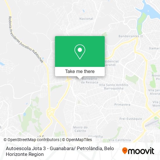 Autoescola Jota 3 - Guanabara/ Petrolândia map