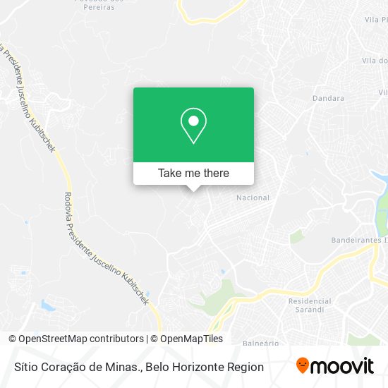 Sítio Coração de Minas. map
