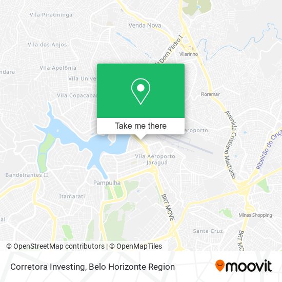 Mapa Corretora Investing