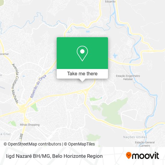 Iigd Nazaré BH/MG map