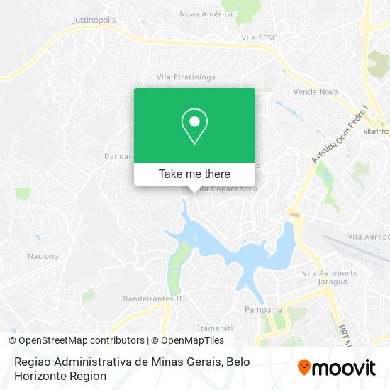 Regiao Administrativa de Minas Gerais map