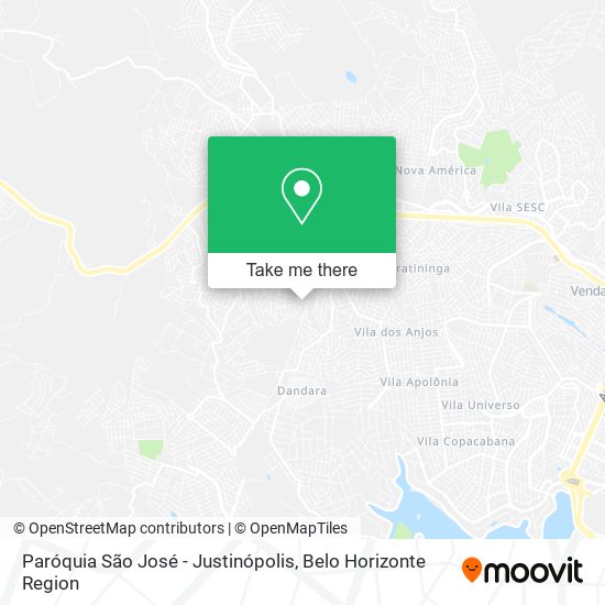 Paróquia São José - Justinópolis map
