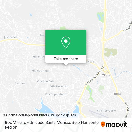 Box Mineiro - Unidade Santa Monica map
