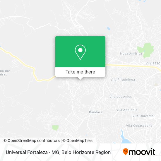 Universal Fortaleza - MG map
