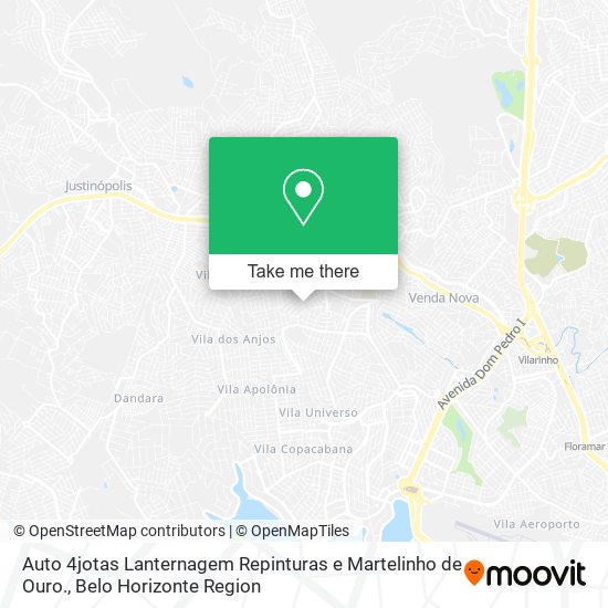 Auto 4jotas Lanternagem Repinturas e Martelinho de Ouro. map
