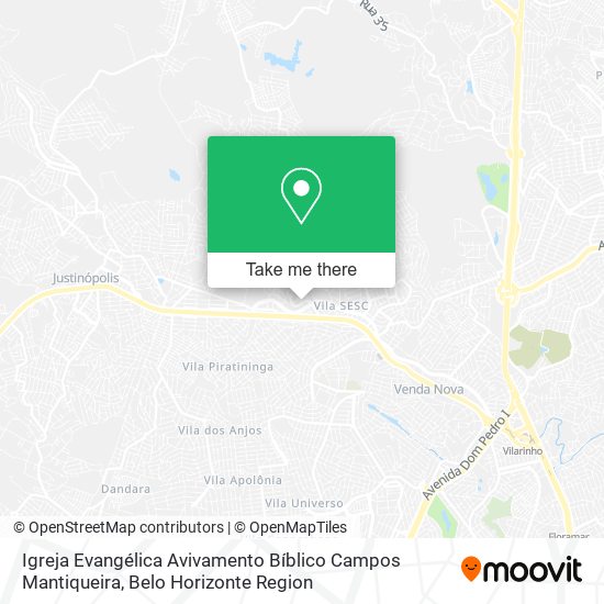 Mapa Igreja Evangélica Avivamento Bíblico Campos Mantiqueira