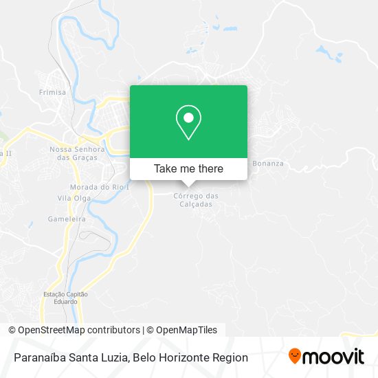Paranaíba Santa Luzia map