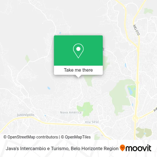Java's Intercambio e Turismo map