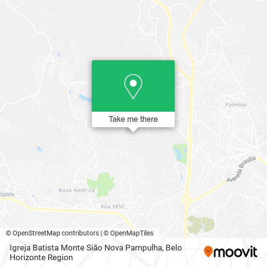 Igreja Batista Monte Sião Nova Pampulha map