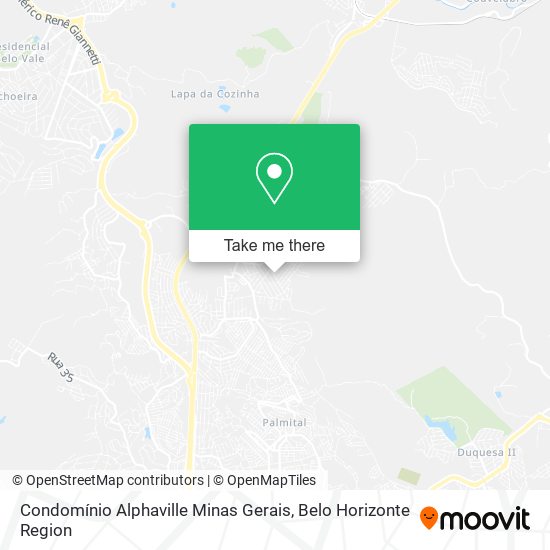 Condomínio Alphaville Minas Gerais map