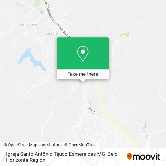 Igreja Santo Antônio Tijuco Esmeraldas MG map