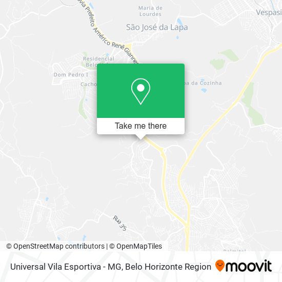 Universal Vila Esportiva - MG map