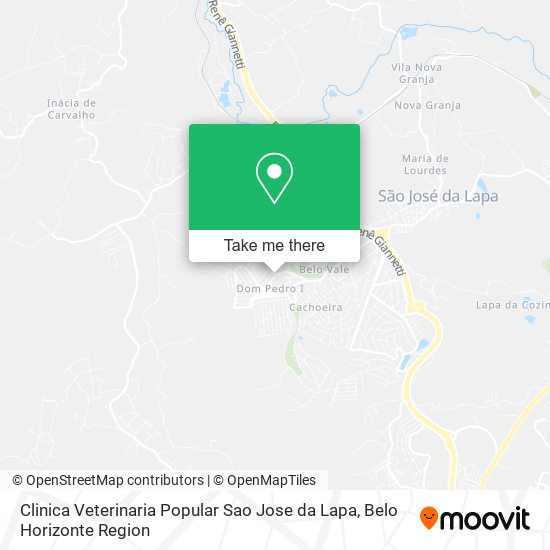 Clinica Veterinaria Popular Sao Jose da Lapa map
