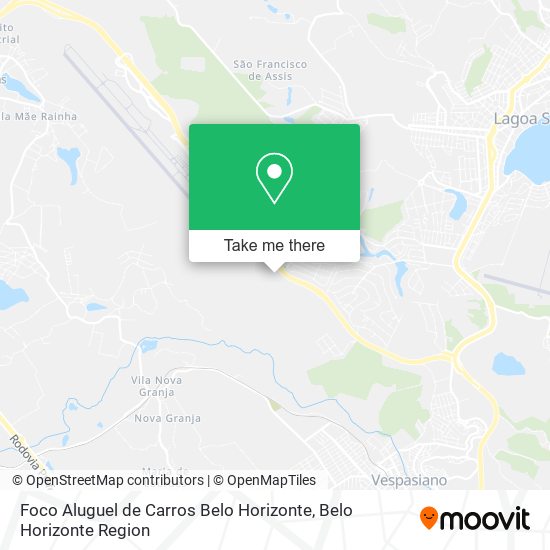 Foco Aluguel de Carros Belo Horizonte map