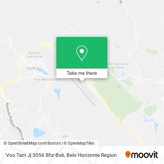 Voo Tam Jj 3056 Bhz-Bsb map