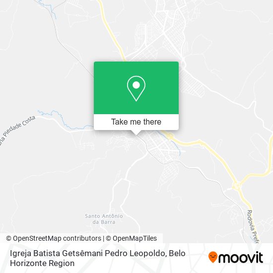 Mapa Igreja Batista Getsêmani Pedro Leopoldo