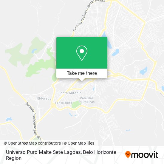 Universo Puro Malte Sete Lagoas map
