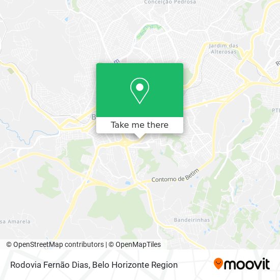 Rodovia Fernão Dias map