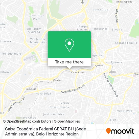 Caixa Econômica Federal CERAT BH (Sede Administrativa) map