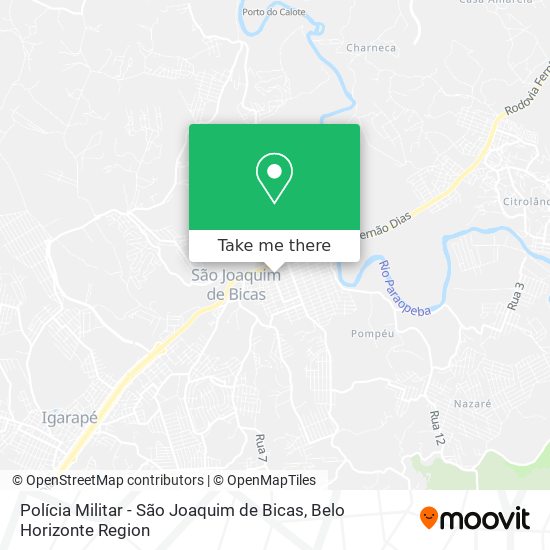 Polícia Militar - São Joaquim de Bicas map