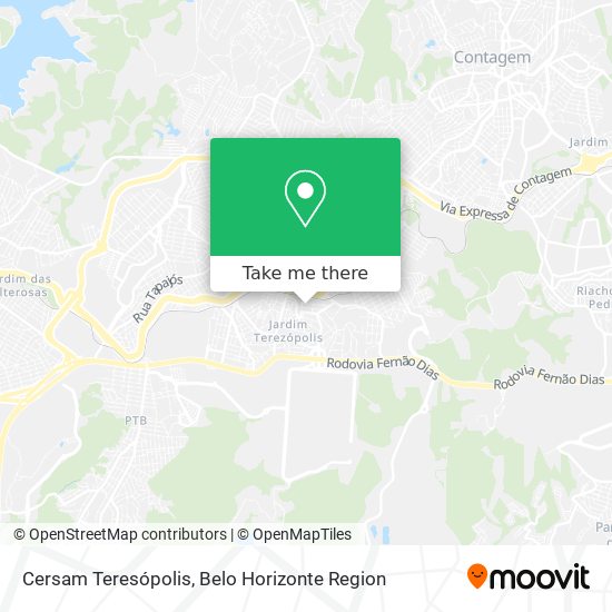 Cersam Teresópolis map