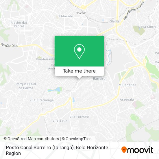 Posto Canal Barreiro (Ipiranga) map